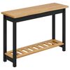 VidaXL Konsolip&ouml;yt&auml; hyllyll&auml; EKAI Musta 112 x 35 x 76 cm T&auml;ysi m&auml;nty
