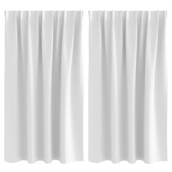vidaXL Pimentävä verho renkailla 2 pcs Kirkas valkoinen 140 x 140 cm