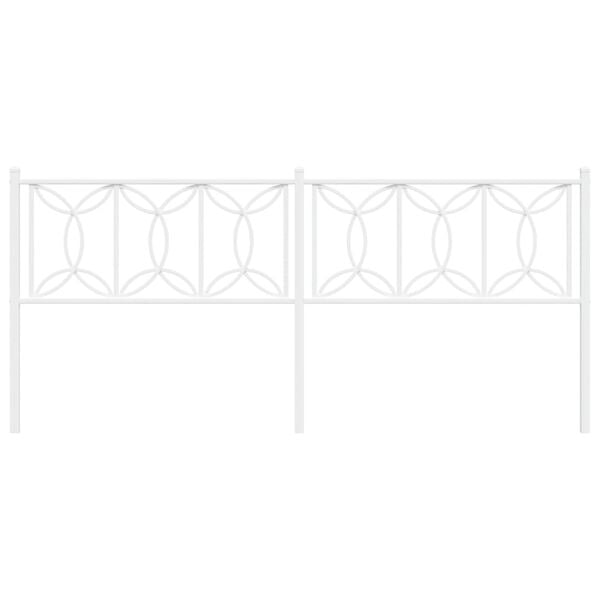 vidaXL Metallinen vaihtop&auml;&auml;ty valkoinen 193 cm