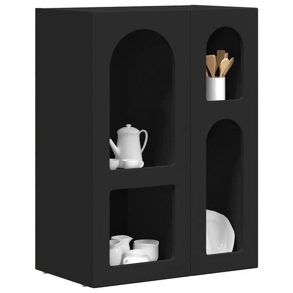 vidaXL Sivup&ouml;yt&auml; Musta 59 x 35 x 80.5 cm Tekninen puu