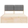 vidaXL Sänkyrunko verhoillulla päädyn Vaaleanharmaa 140 x 200 cm