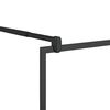 vidaXL Walk-in suihkun sein&auml;ke kirkas ESG-lasi 115x195 cm musta