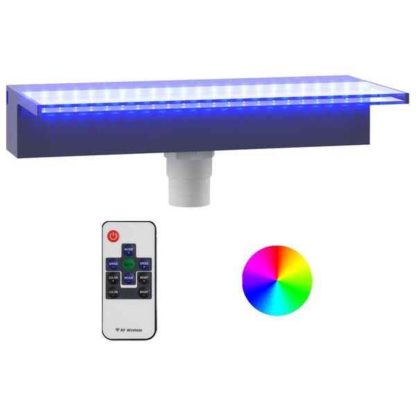 vidaXL Vesiputous RGB LED-valoilla akryyli 45 cm