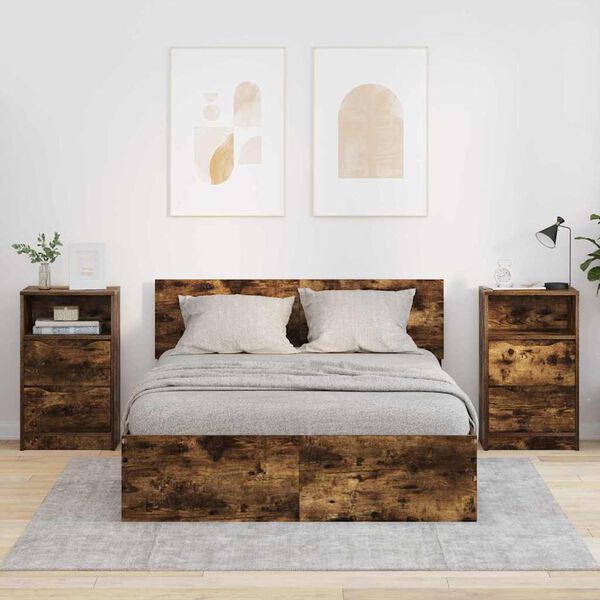 vidaXL Y&ouml;p&ouml;yd&auml;t 2 pcs Savup&auml;hkin&auml; 40 x 30 x 467 cm Tekninen puu