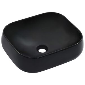 vidaXL Pesuallas 44,5x39,5x14,5 cm keraaminen musta