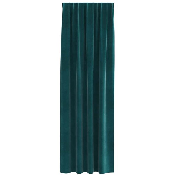 vidaXL Pimennysverhot 2 pcs Tummanvihre&auml; 140 x 260 cm Sametti