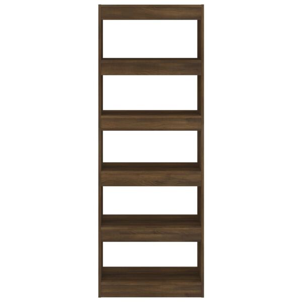 vidaXL Kirjahylly/tilanjakaja ruskea tammi 60x30x166 cm tekninen puu