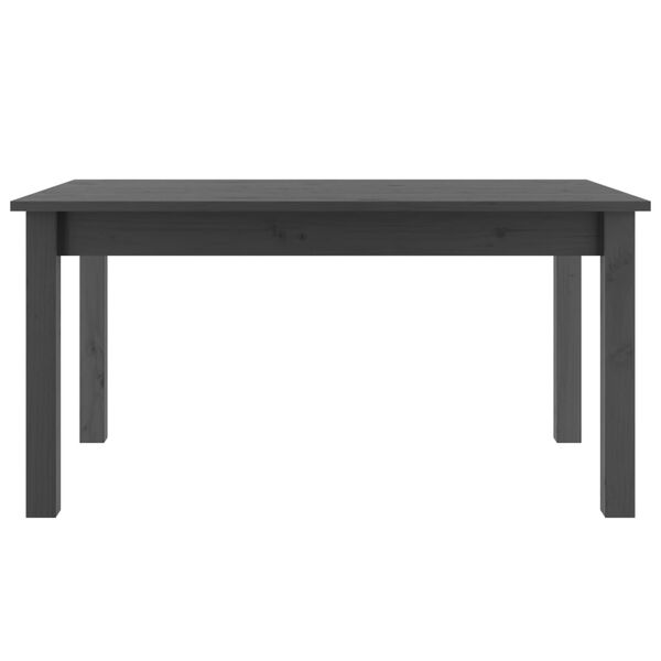 vidaXL Sohvapöytä harmaa 80x50x40 cm täysi mänty