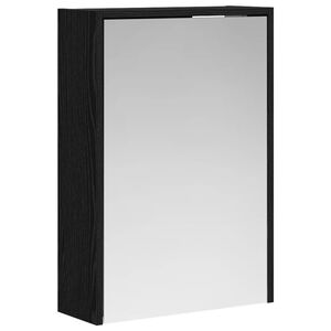 vidaXL Kylpyhuoneen Peilikaappi ovella Musta tammi. 43 x 16 x 62,5 cm