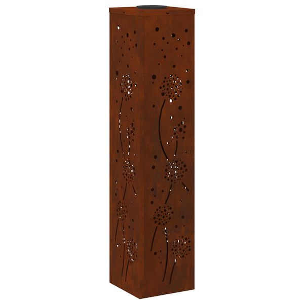 vidaXL Aurinko LED-polkuvalo 2 pcs Ruosteinen Kulunut Ter&auml;s