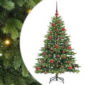 vidaXL Tekojoulukuusi 150 LED-valoilla Vihre&auml; 150 cm PE ja PVC