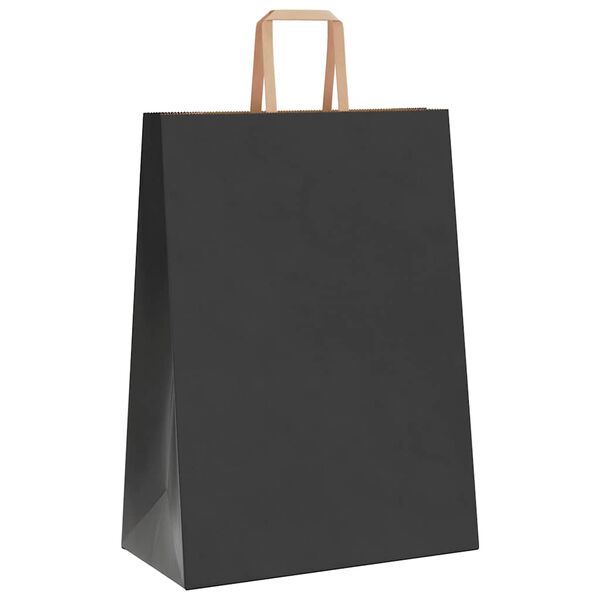 vidaXL Paperikassit 250 kpl kahvoilla musta 32x17x44 cm