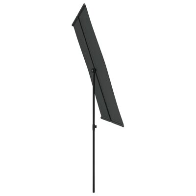 vidaXL Aurinkovarjo alumiinitanko 2x1,5 m antrasiitti