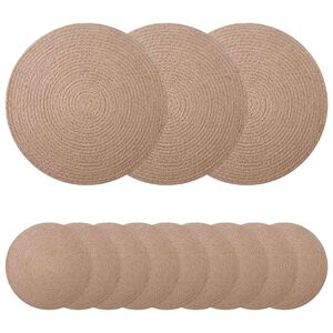 vidaXL Juutti Lautaset 12 kpl Luonnollinen 100% Tossa Juutti