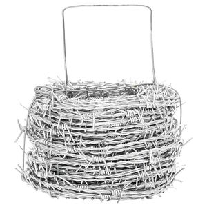 vidaXL Piikkilanka Hopea 50 m Kuumasinkitty ter&auml;s