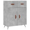vidaXL Senkki betoninharmaa 69,5x34x90 cm tekninen puu