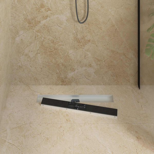 vidaXL Suihkukaivo lasikannella ja 360&deg; syphonilla Musta 60 cm