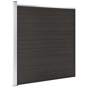 vidaXL Aitapaneeli WPC 175x186 cm musta