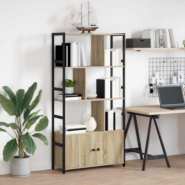 vidaXL Kirjahylly Sonoman tammi 80 x 30 x 155,5 cm Tekninen puu