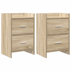 vidaXL Y&ouml;p&ouml;yd&auml;t 2 pcs Sonoma-tammi 40 x 30 x 60 cm Tekninen puu