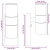vidaXL Ulkoseinävalot 2 pcs Musta 7 x 10 x 22 cm Ruostumaton teräs