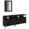 vidaXL Kylpyhuoneen pesuainetehdas 3 kpl Musta 80 x 30 x 60 cm