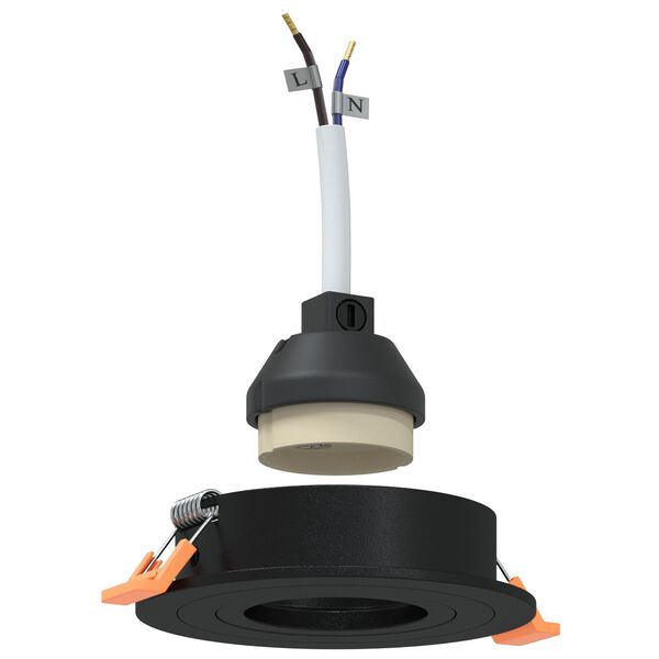 vidaXL Kohdevalo 6 pcs Musta 9 x 9 x 2 cm Alumiini