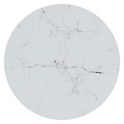 vidaXL Sivupöytä kulta ja valkoinen marmori 45 cm karkaistu lasi