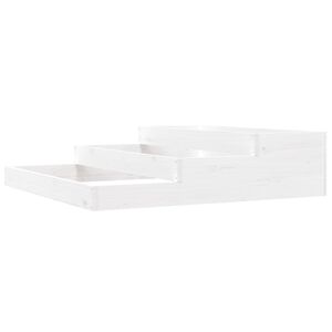 vidaXL Kukkalaatikko valkoinen 107x107x27 cm t&auml;ysi m&auml;nty