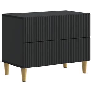 vidaXL Y&ouml;p&ouml;yt&auml;kaappi Musta 62 x 34,5 x 48 cm Tekninen puu
