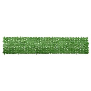 vidaXL Parvekkeen suoja vihreill&auml; lehdill&auml; 400x75 cm