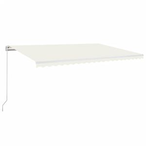vidaXL Manuaalisesti sis&auml;&auml;nkelattava markiisi 500x300 cm kerma