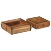 vidaXL Tarjotin s&auml;ilytystilassa 2 pcs Ruskea 29 x 31 x 10 cm