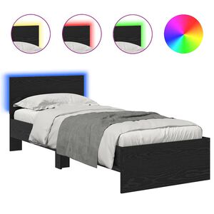 vidaXL S&auml;ngyn runko Musta tammi. 2FT6 Small Single Tekninen puu