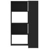 vidaXL Kulmakirjahylly 4 tasoa musta 85x85x140 cm tekninen puu