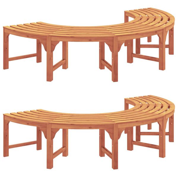 vidaXL Puun penkki 2 pcs Luonnollinen 160 x 80 x 45cm