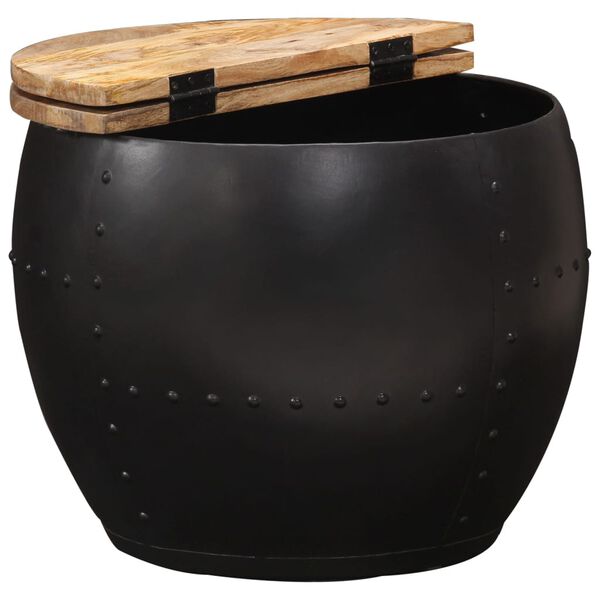 vidaXL Sohvapöytä pyöreä 53x43 cm täysi mangopuu