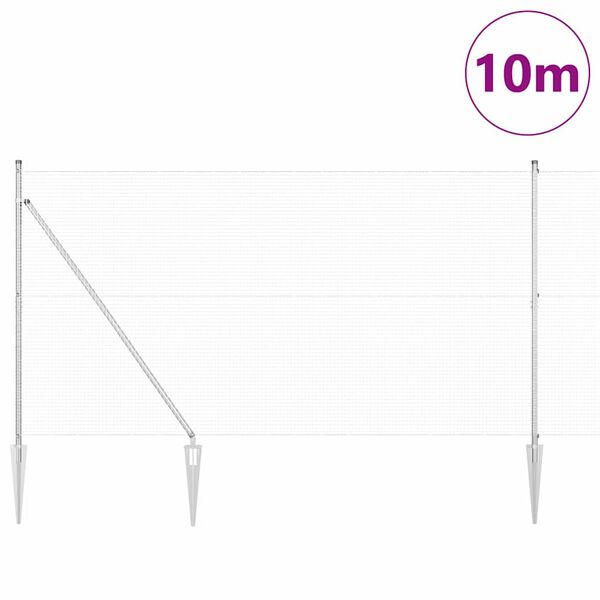 vidaXL Aitalatu Hopea 10 x 1,5 m (19 x 19 mm verkkorulla) Ter&auml;s