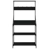 vidaXL Leipurihylly koukuilla 4 tasoa musta tekninen puu