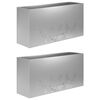 vidaXL Puutarha ruukku 2 kpl Hopea 100 x 20 x 49 cm Galvanoitu ter&auml;s