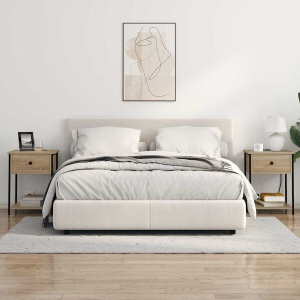 vidaXL Y&ouml;p&ouml;yt&auml;kaappi 2 pcs Sonoman tammi 42 x 41 x 56 cm Tekninen puu