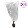 vidaXL Kasvien fleecepeite kiristysnaruilla 4 kpl 70 g/m&sup2; 0,8x1 m