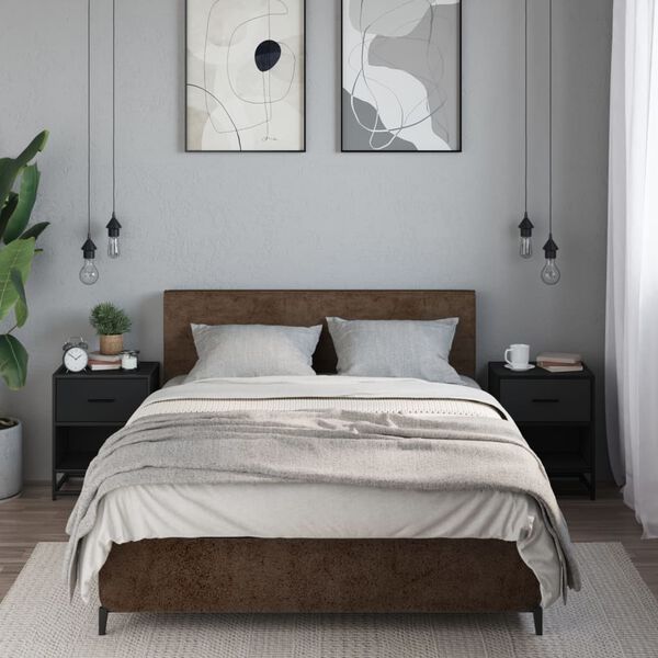 vidaXL Y&ouml;p&ouml;yd&auml;t 2 kpl musta 40x31x50 cm tekninen puu