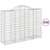 vidaXL Kaarevat kivikorit 50 kpl 200x50x140/160 cm galvanoitu rauta