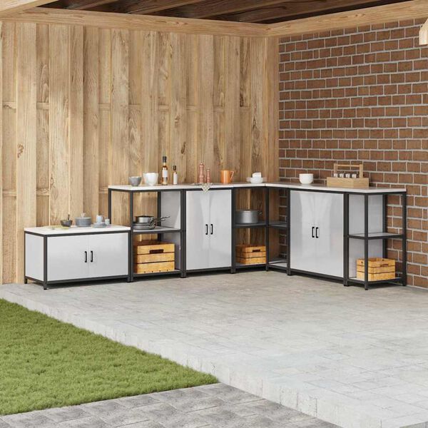 vidaXL Keitti&ouml;n s&auml;ilytys hyllyll&auml; ovella Hopea 60 x 50 x 92 cm Ter&auml;s