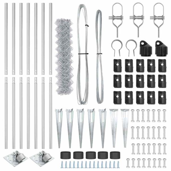 vidaXL Aitalatu Hopea 10 x 1,2 m (40 x 40 mm verkko) Ter&auml;s