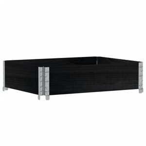 vidaXL Kuormalavan reunus musta 80x60 cm t&auml;ysi m&auml;nty