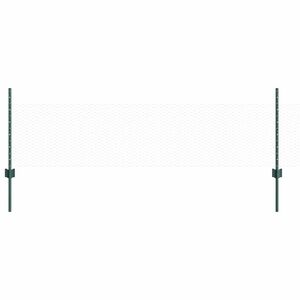 vidaXL Kuusikulmainen aita pylv&auml;&auml;ll&auml; 100 x 0,5 m PVC-pinnoitettu ter&auml;s