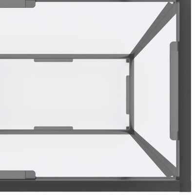 vidaXL Konsolipöytä läpinäkyvä 180x35x75,5 cm karkaistu lasi
