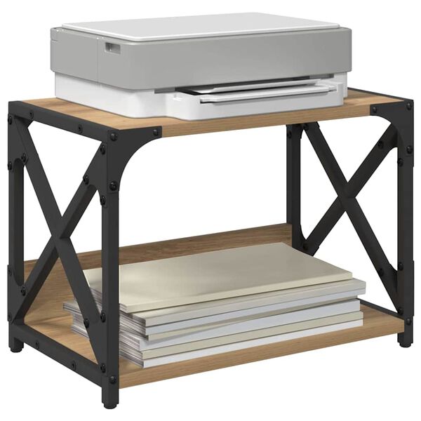 vidaXL Tulostinpidike Artisan tammi 44 x 26 x 31.5 cm Tekninen puu